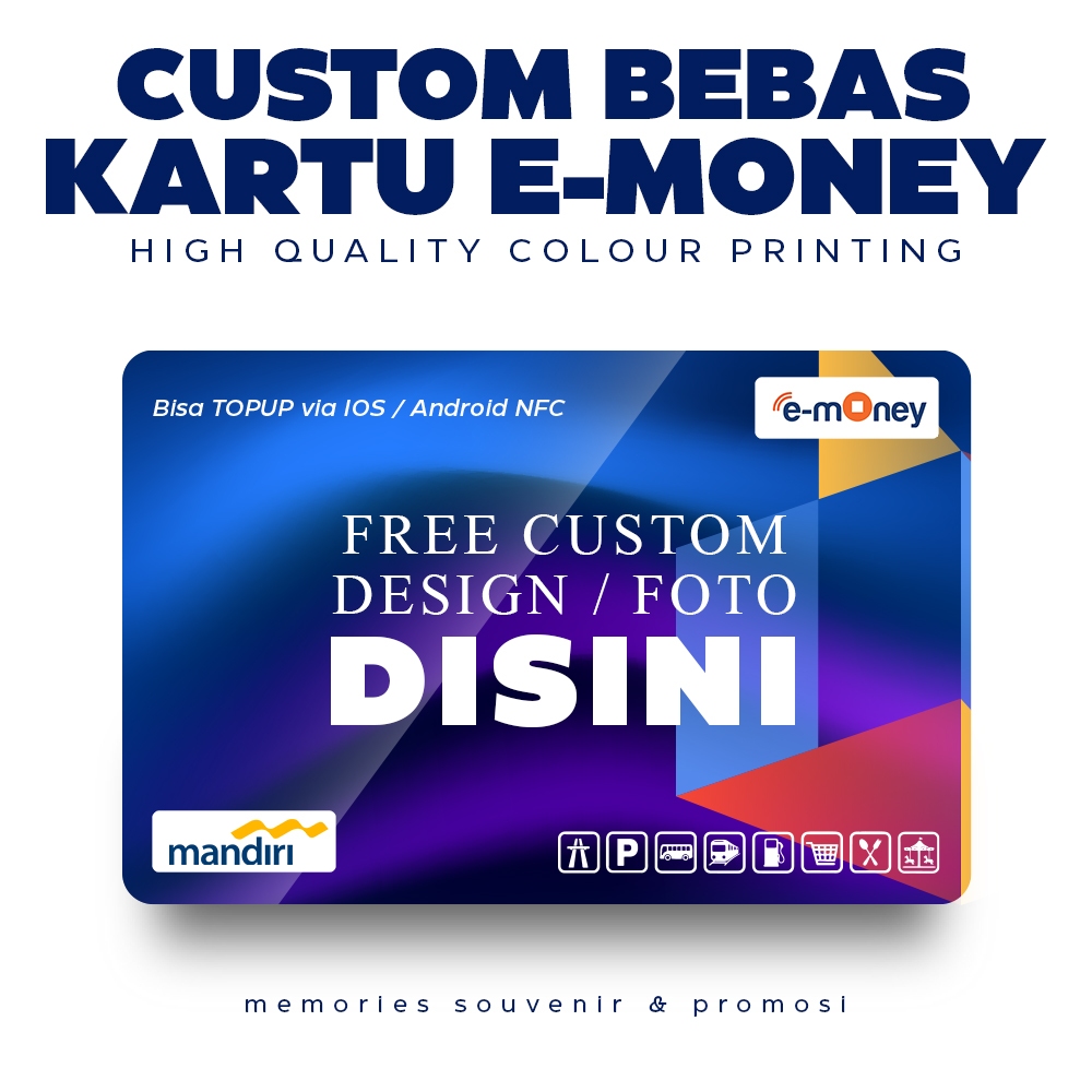 Jual Emoney Etoll custom UV print 1 sisi/ cetak custom emony Bebas ...
