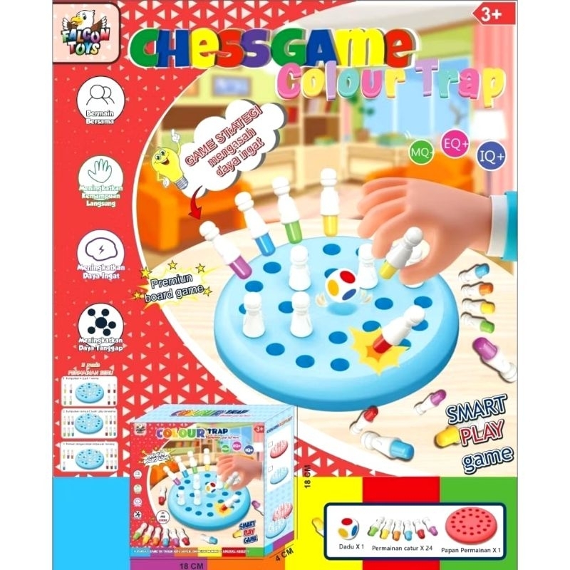 Jual Mainan Edukasi Anak Ingatan Warna / Memory Chess Colour Trap ...