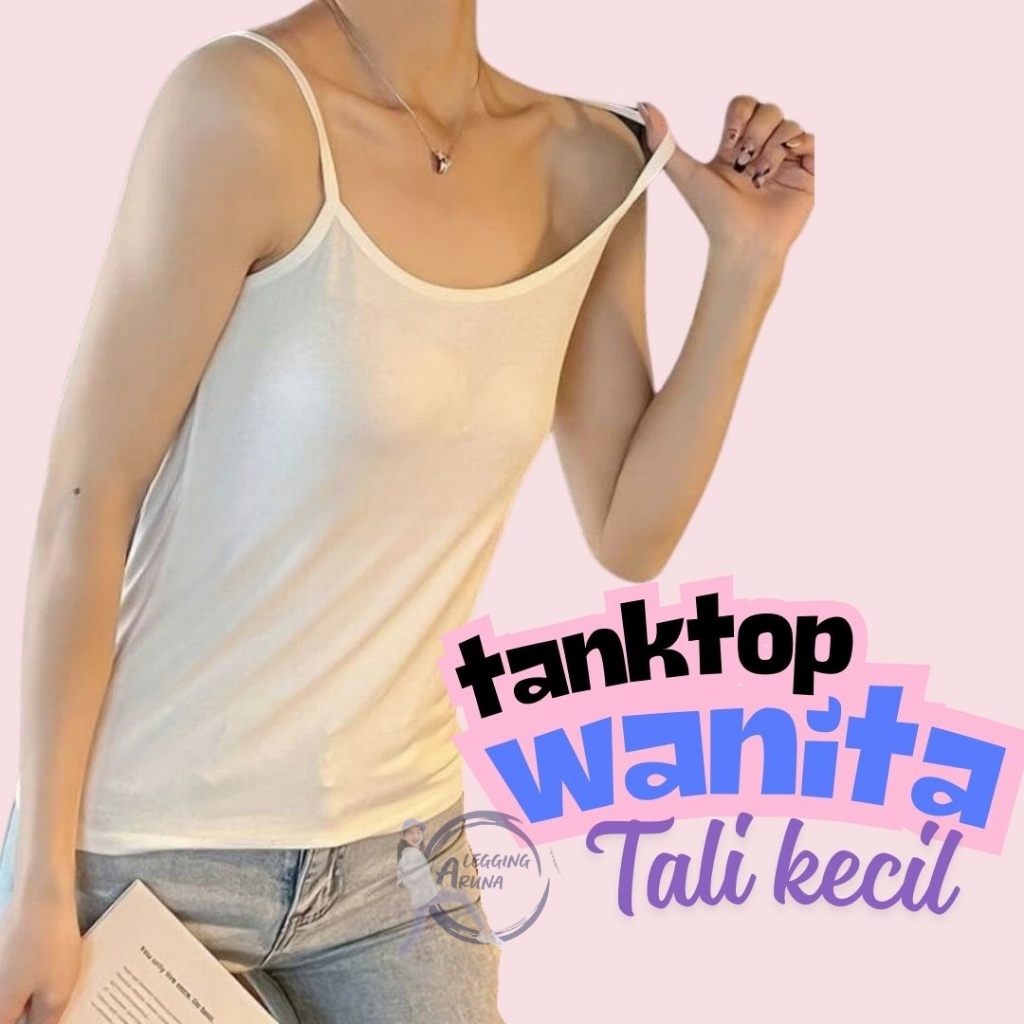 Jual tangtop wanita korean tali kecil | hight quality | bahan premium ...