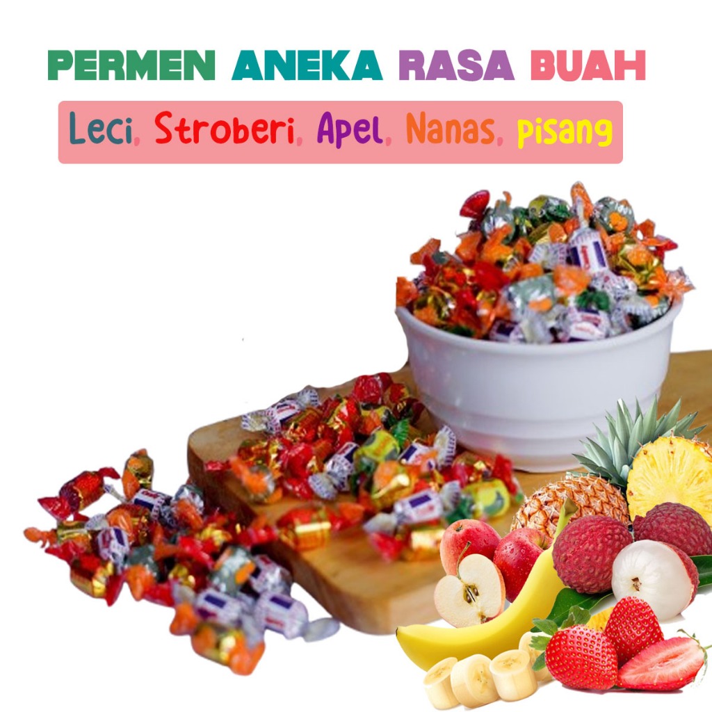 Jual Xiaomimi Permen Aneka Rasa Buah 500gr Isi 250pcs Assorted Candy ...