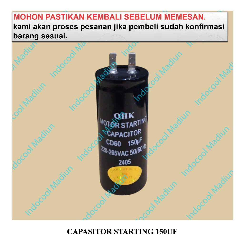 Jual CS150 CAPCITOR / KAPASITOR / CAPASITOR STARTING 150UF (PENGIRIMAN ...