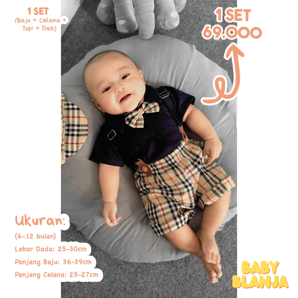Jual Baju Bayi Laki Laki 0 6 Bulan Dalton Set | Shopee Indonesia