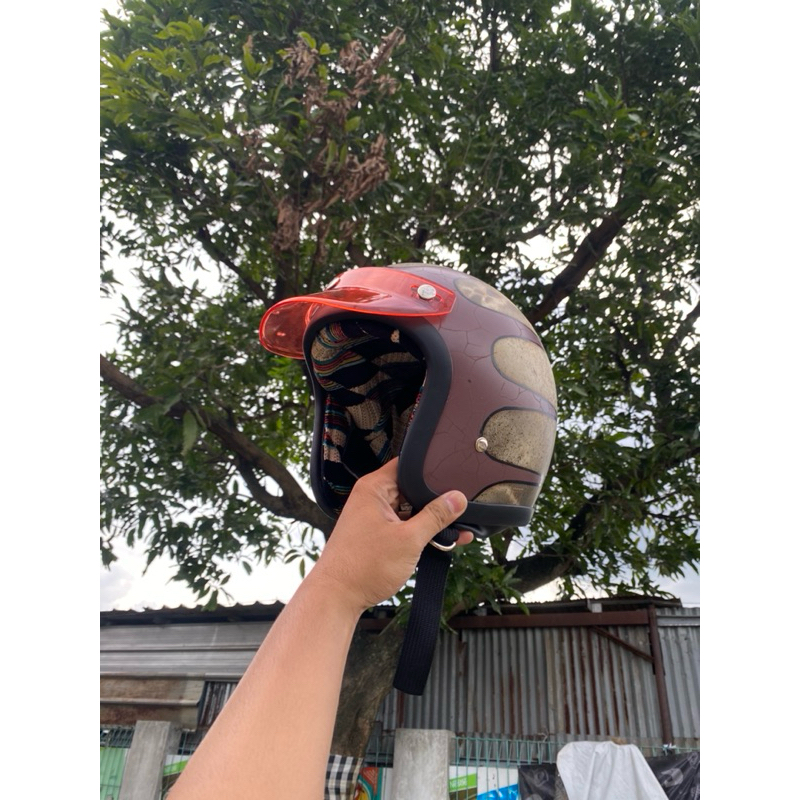Jual Helm Slimhead Arrow Pink Rusty Custom | Shopee Indonesia