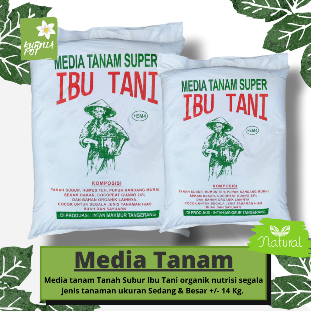 Media Tanam Super Ibu Tani Tanah Subur EM4 Nutrisi Tanaman Bunga Buah