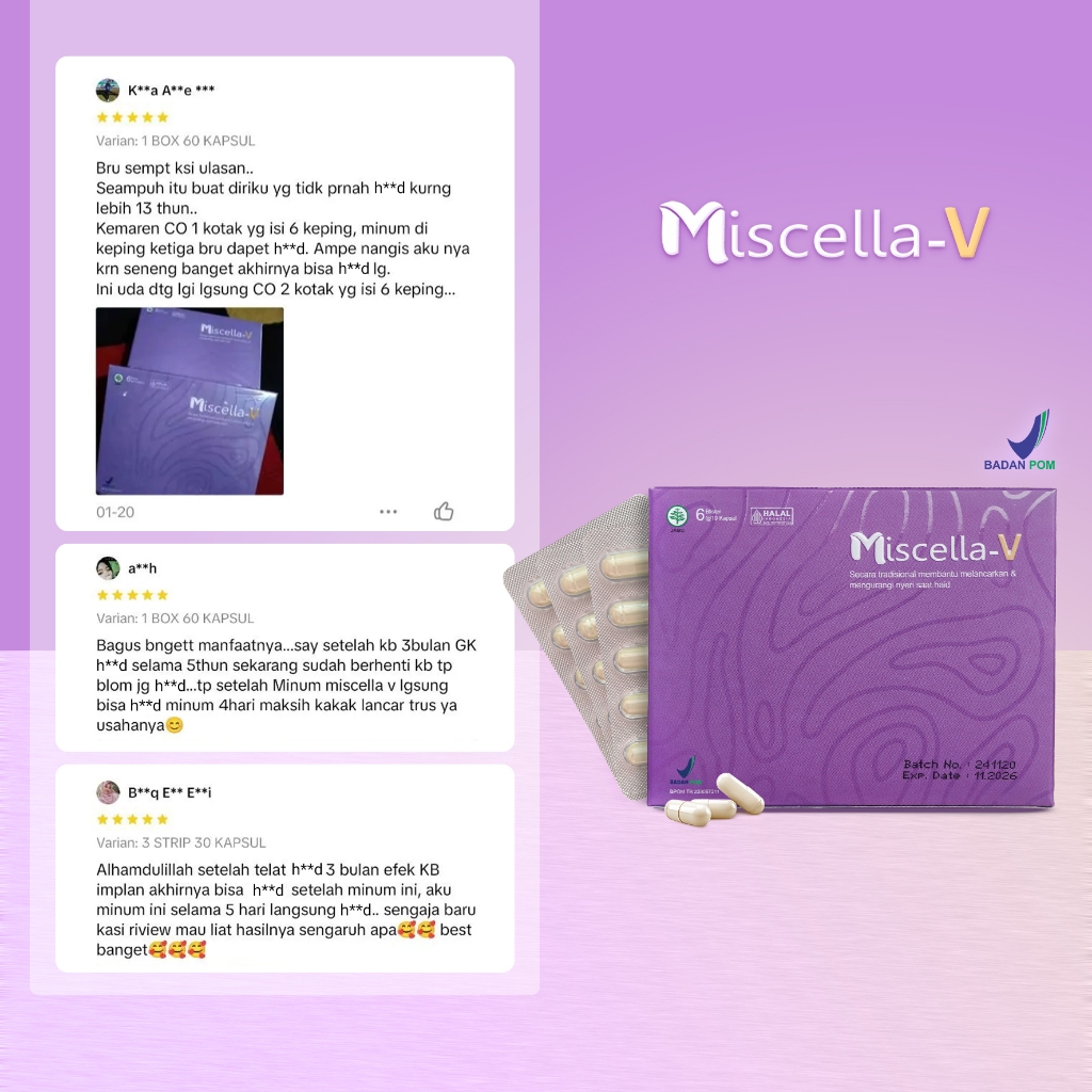 Jual (BUNDLE) Miscella-V Kapsul & Lacto-V Wash Perawatan Keputihan ...