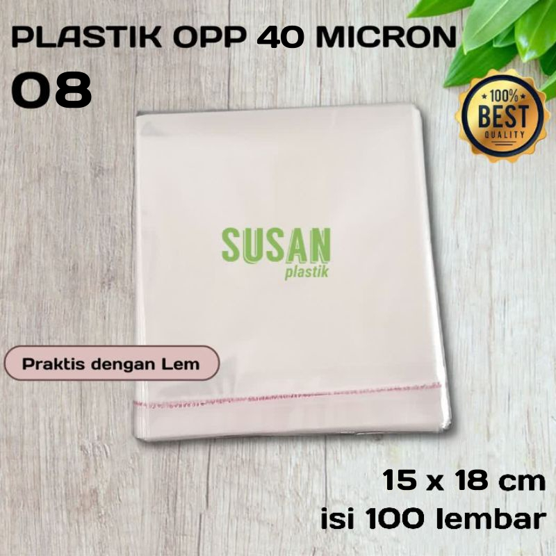 Jual PLASTIK OPP 15X18 (SEAL/LEM )TEBAL 40 MIC/ PLASTIK KEMASAN ROTI ...