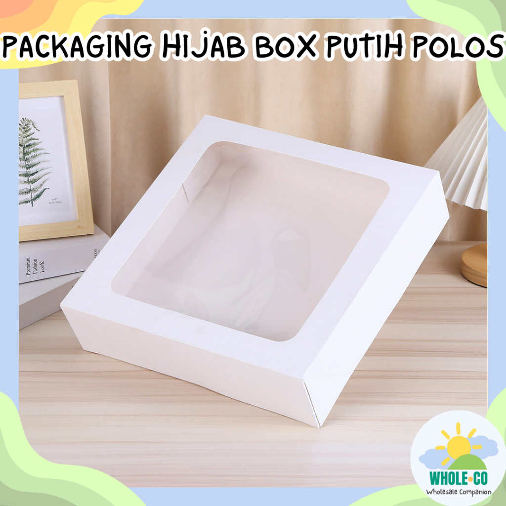 Jual Packaging Hijab Box Putih Polos Premium Paket Kotak Jualan ...