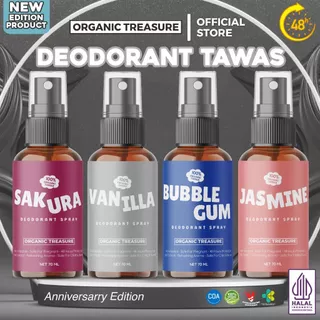 ORGANIC TREASURE - DEODORANT SPRAY  [70 ML] Tawas Penghilang Bau Badan Ketiak Alami Organik & Essential Oil