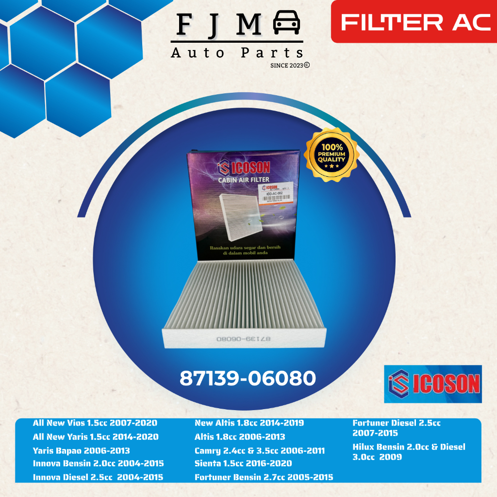 Jual Air Filter AC Filter Kabin ICOSON INOVA / FORTUNER / YARIS ...