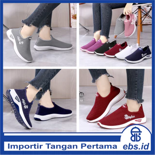 EBS Sep106 Sepatu Sneakers Wanita Rajut 7 Warna