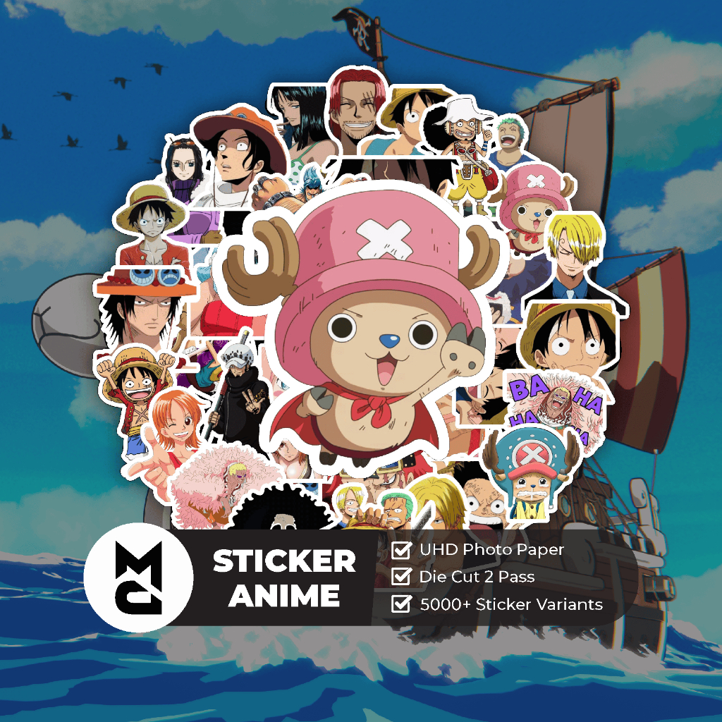 Jual 50pcs Stiker Anime One Piece 1 Sticker Vinyl Anti Air Aesthetic ...