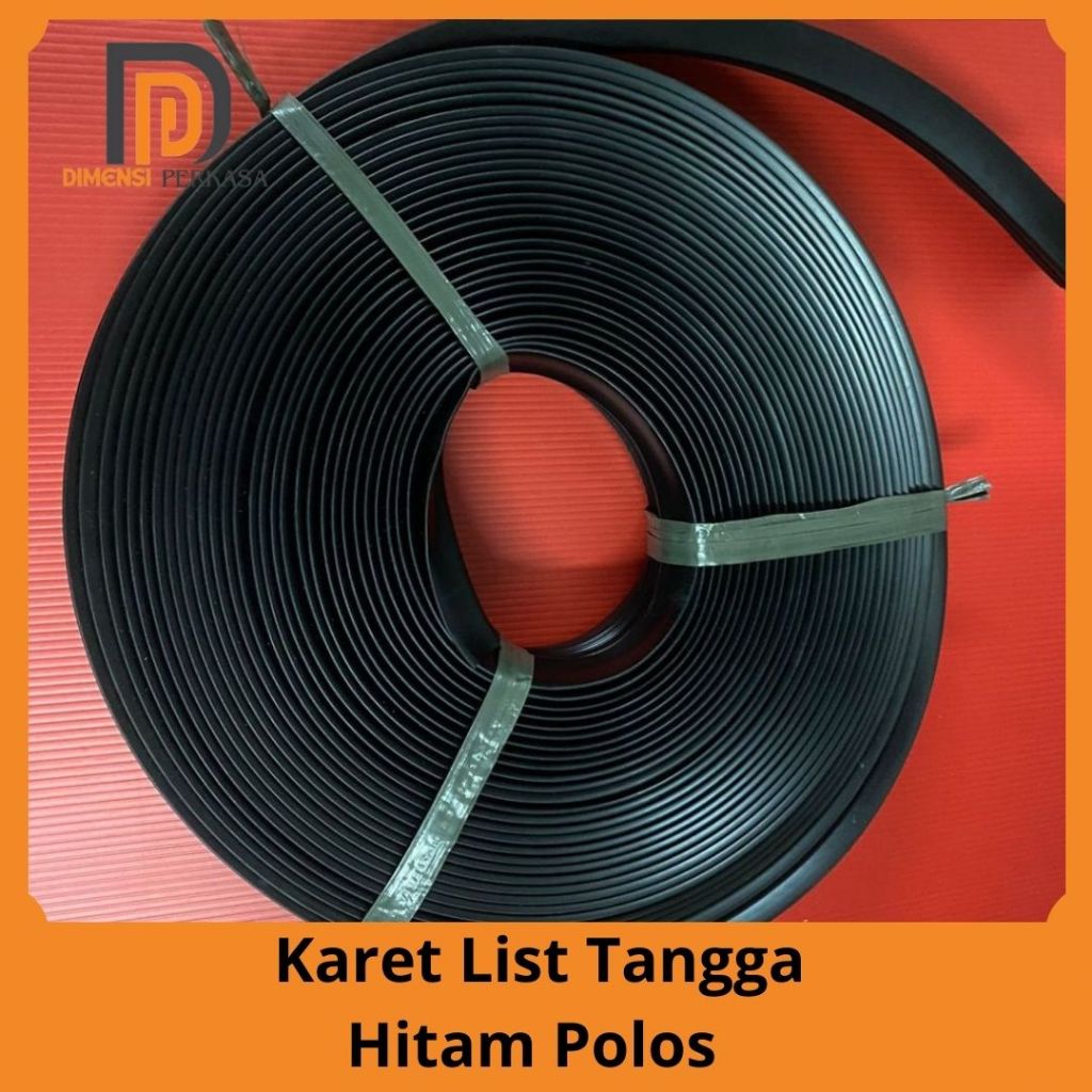 Jual Karet list tangga hitam polos 1roll 20 meter | Shopee Indonesia