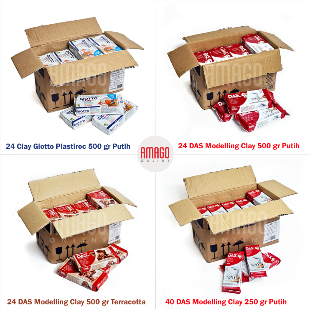 Jual Paket Lebih Murah - 1 Dus Tanah Liat DAS Modelling Clay atau ...