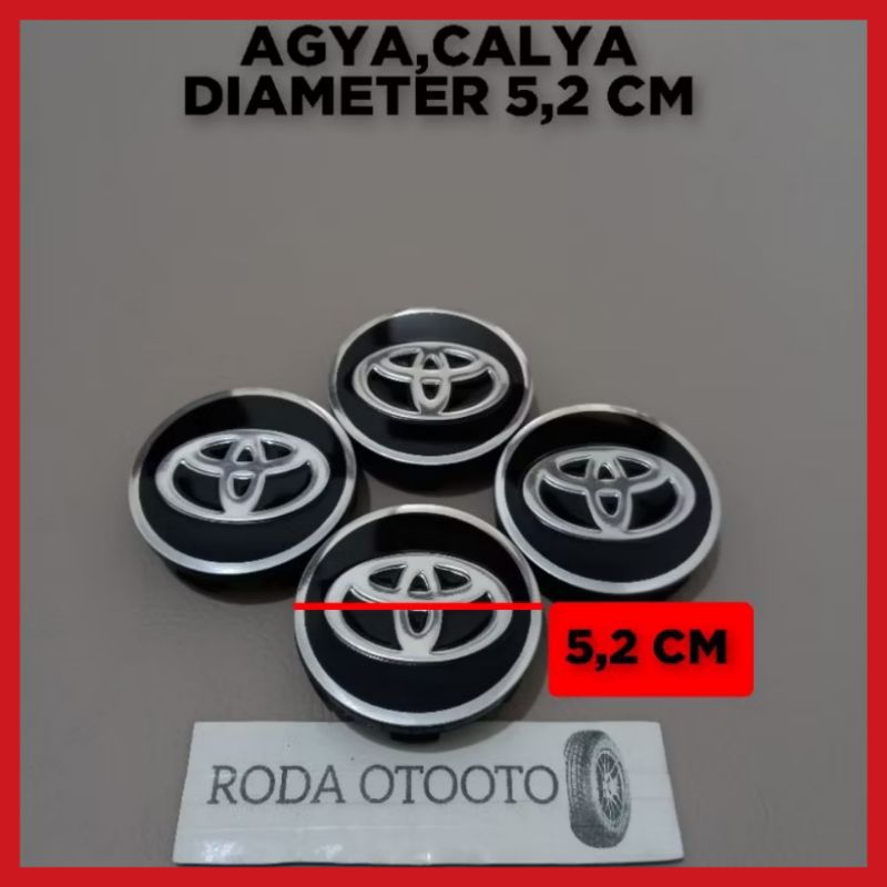 Jual Dop roda tutup velg mobil AGYA CALYA diameter 5,2 cm harga satuan ...