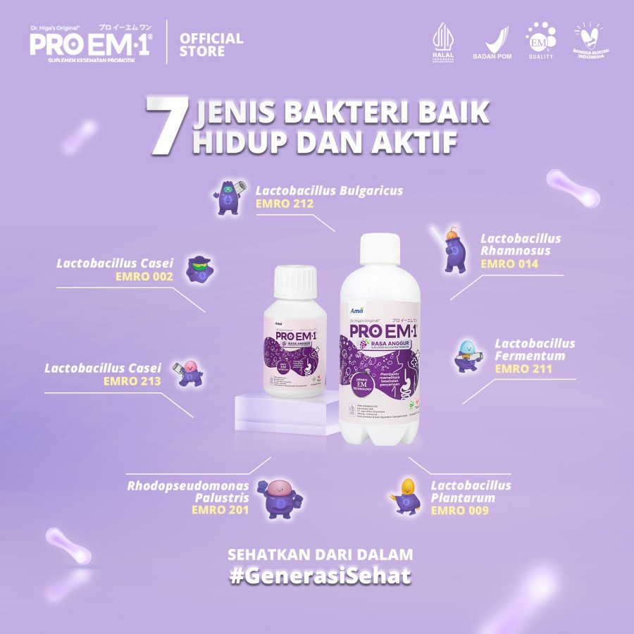Jual PROEM1 PROEM Probiotik Anggur 1 Sachet 15 ml | PRO EM1 Suplemen ...