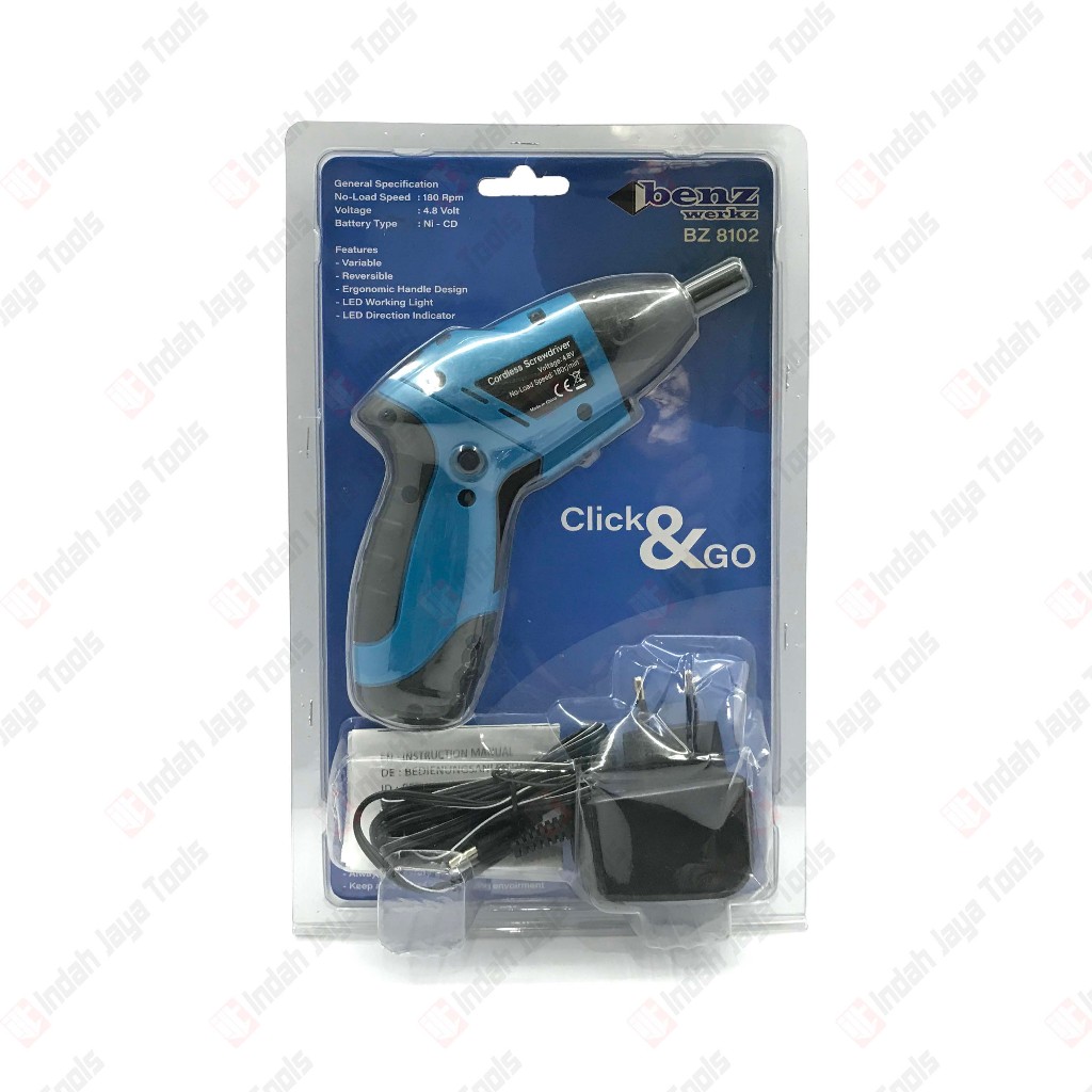 Jual BENZ BZ-8102 Cordless Screwdriver 4.8 Volt - Mesin Bor Obeng ...