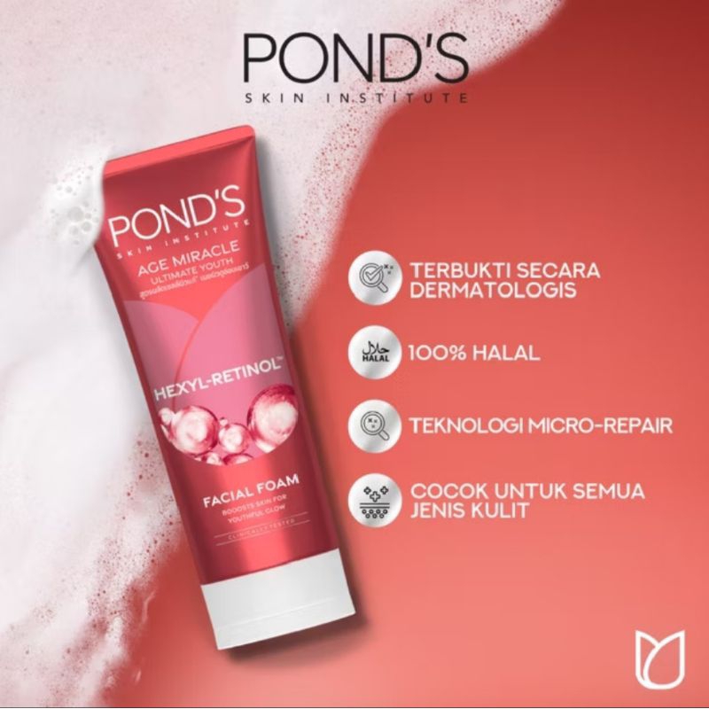 Jual Ponds Age Miracle Face Wash 100ml / Sabun Cuci Muka Ponds Merah ...