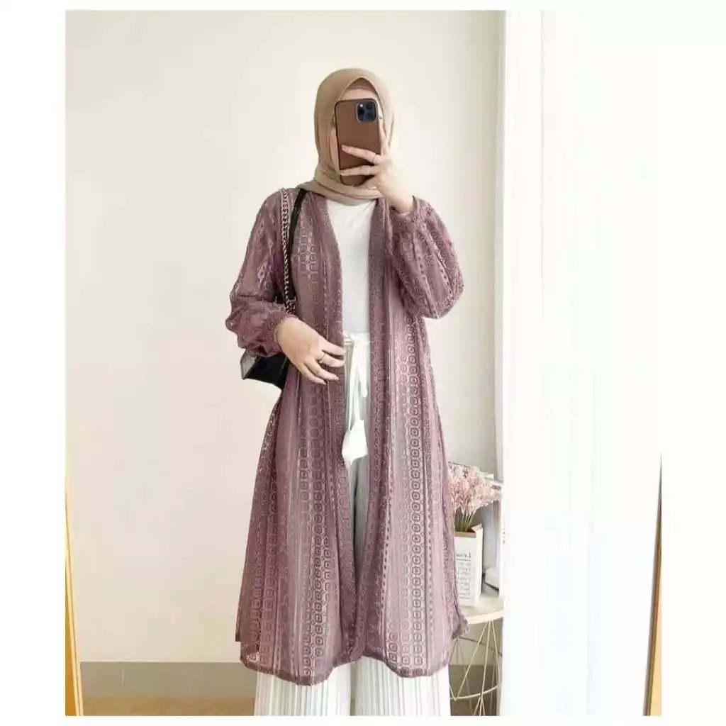 Jual CARDIGAN BURKAT PREMIUM TERBARU MURAH KARDIGAN BURKAT LENGAN BALON ...