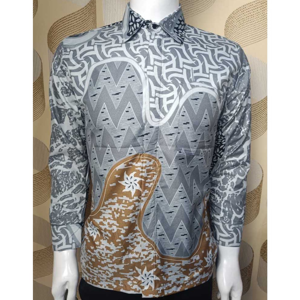 Jual KODE E79G KEMEJA BATIK PRIA RANG RANG LENGAN PANJANG | Shopee ...