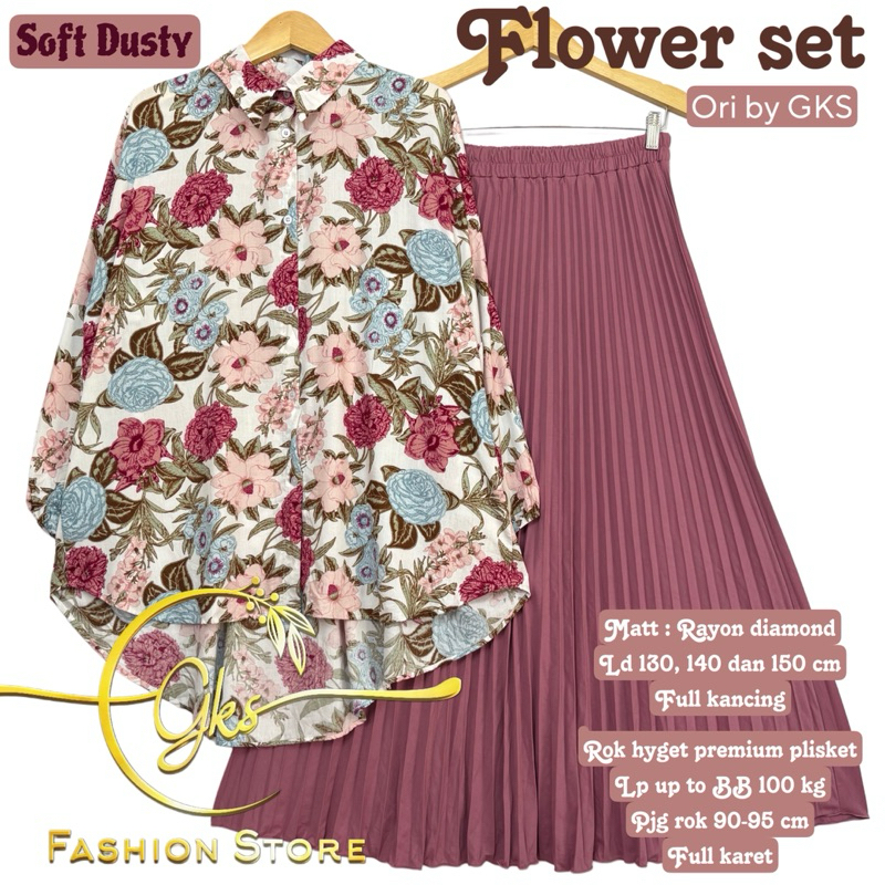 Jual Part 3 Setelan Rok wanita XXXl 4L 5L kekinian jumbo setelan Atasan ...