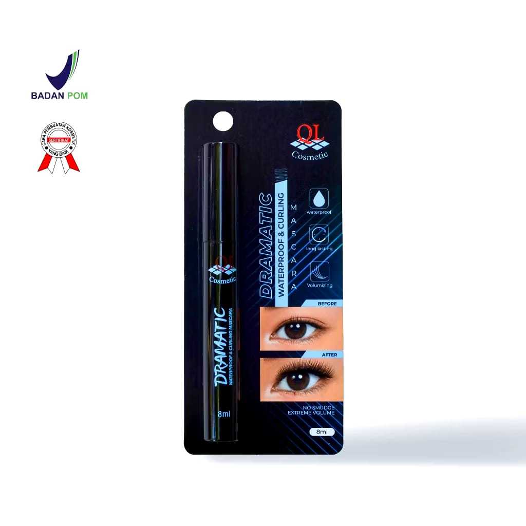 Jual QL MASCARA DRAMATIC WATERPROOF & CURLING MASCARA 8ML ~ ORIGINAL ...
