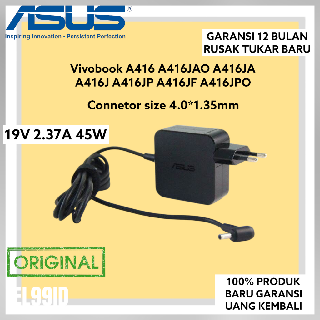 14 A416 Vivobook A416ma Charger Asus A416j Original Adaptor