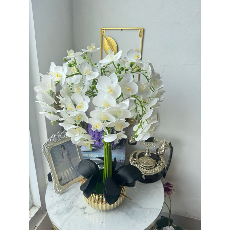 Jual BUNGA NEW ANGREK CAB 10 VAS KRMAIK LABU CEPER GOLD M | Shopee ...
