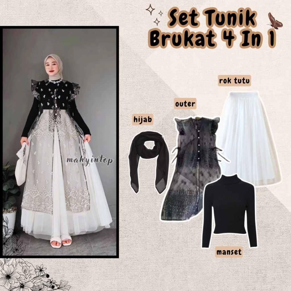 Jual One Set Outer Long Vest Brukat Baju Lebaran,Kondangan Brokat Sapto ...