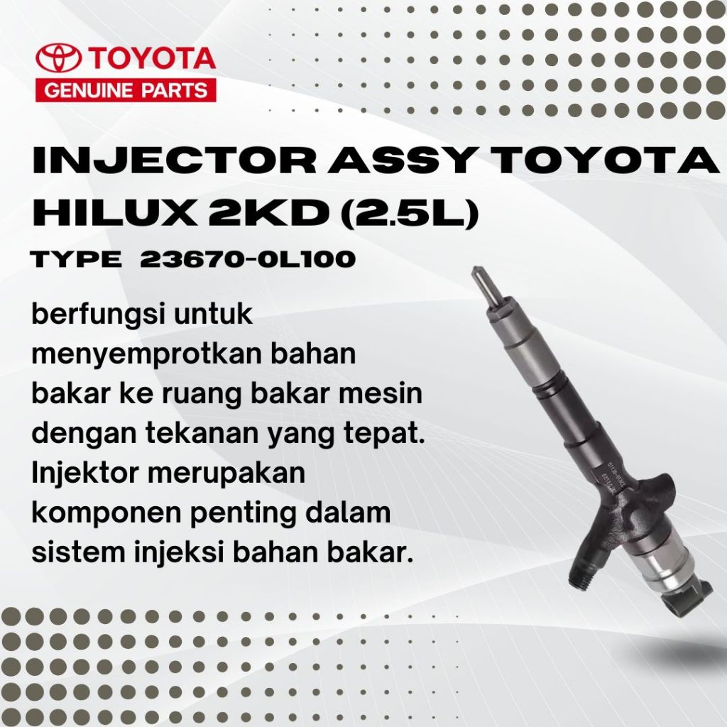 Jual GIANT PRO Injector assy toyota hilux 2kd (2.5L) 23670-0L100 ...
