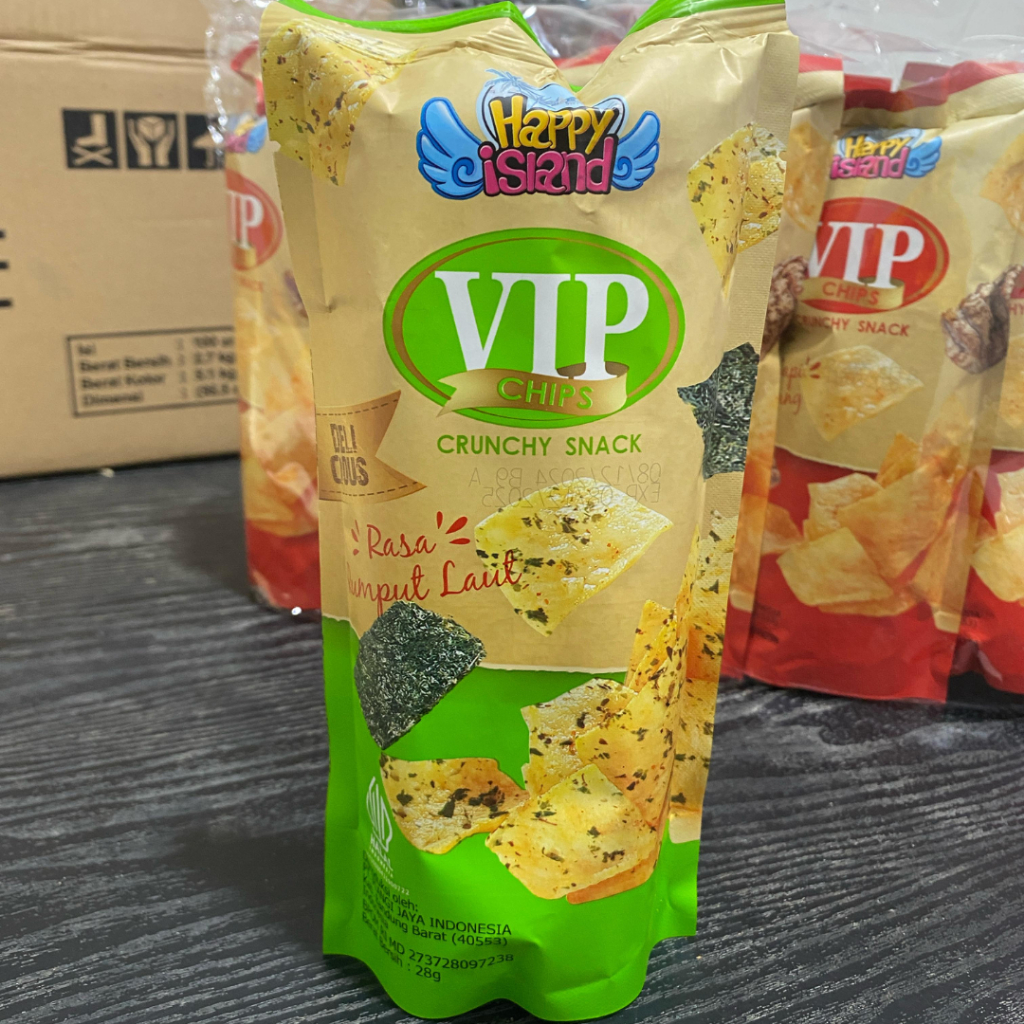 Jual VIP CHIPS keripik Kentang Crunchy Snack 30 gr isi 10 pcs | Shopee ...