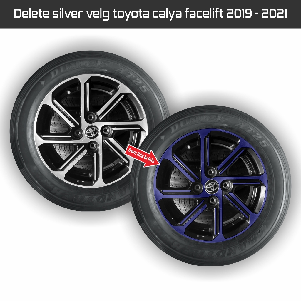 Jual sticker stiker Delete silver velg Toyota Calya Facelift 2019 ...