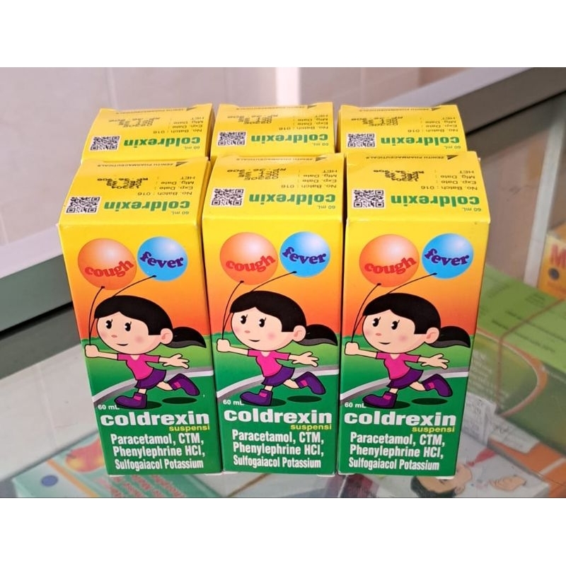 Jual COLDREXIN SIRUP (5 botol) Syrup 60ml cough fever obat batuk dan ...