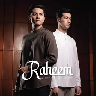 CUTOFF Raheem Pinstripe Collarless Shirt Kemeja Koko Salur Garis Pria Lengan Panjang