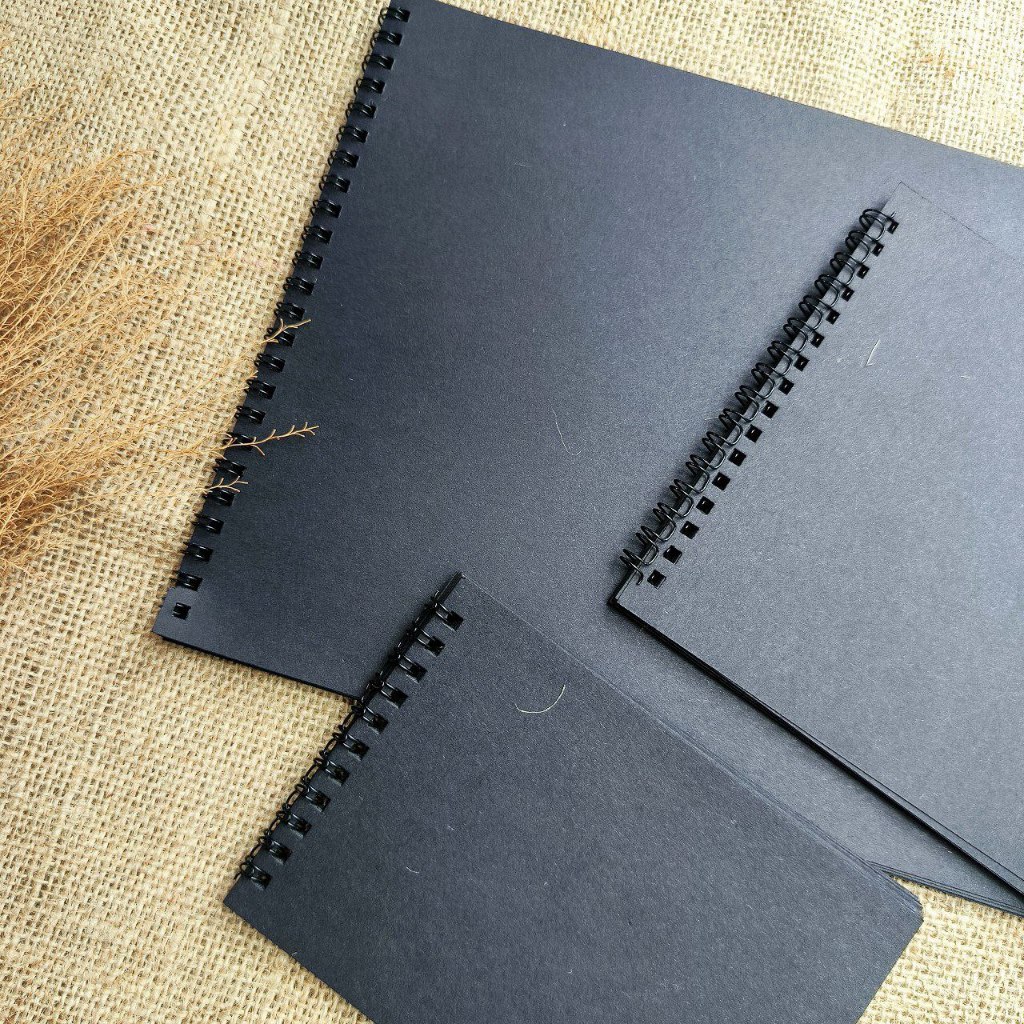 Jual NOTEBOOK BLACK PAPER A4/A5/A6 Buku tulis kertas hitam bahan tebal ...