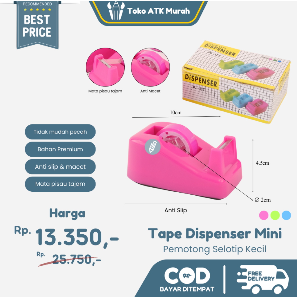 Jual Tape Cutter Pemotong Lakban Joyko TD - 102 / Dispenser Mini Tempat ...