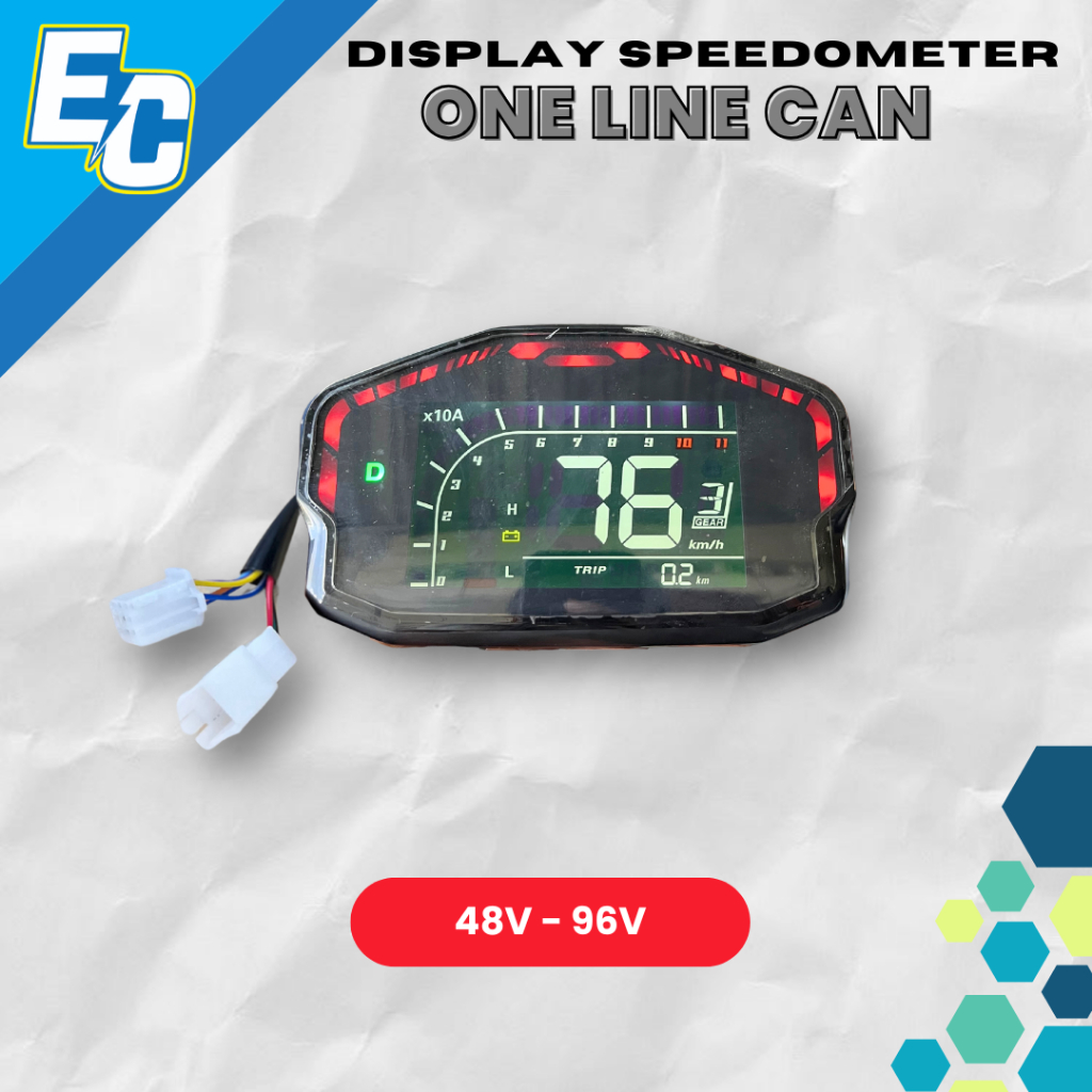 Jual Display SpeedoMeter Motor Listrik One Line, CAN 48-96V | Shopee ...