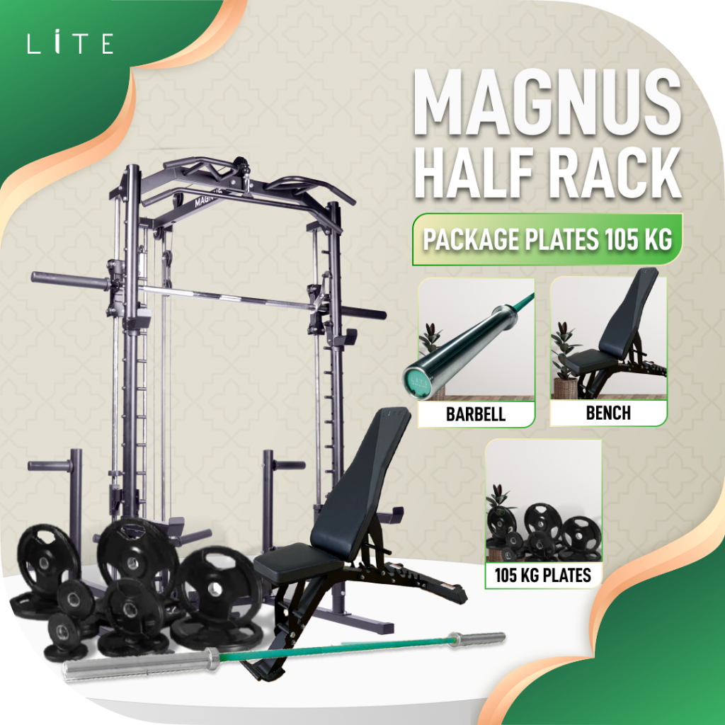 Jual MAGNUS Smith Half Rack PACKAGE 105KG | Shopee Indonesia