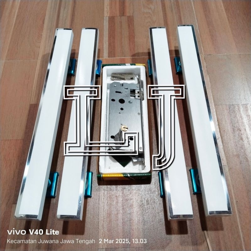 4pcs + 1set body kunci set 60cm tarikan pintu rumah gagang pintu stainless