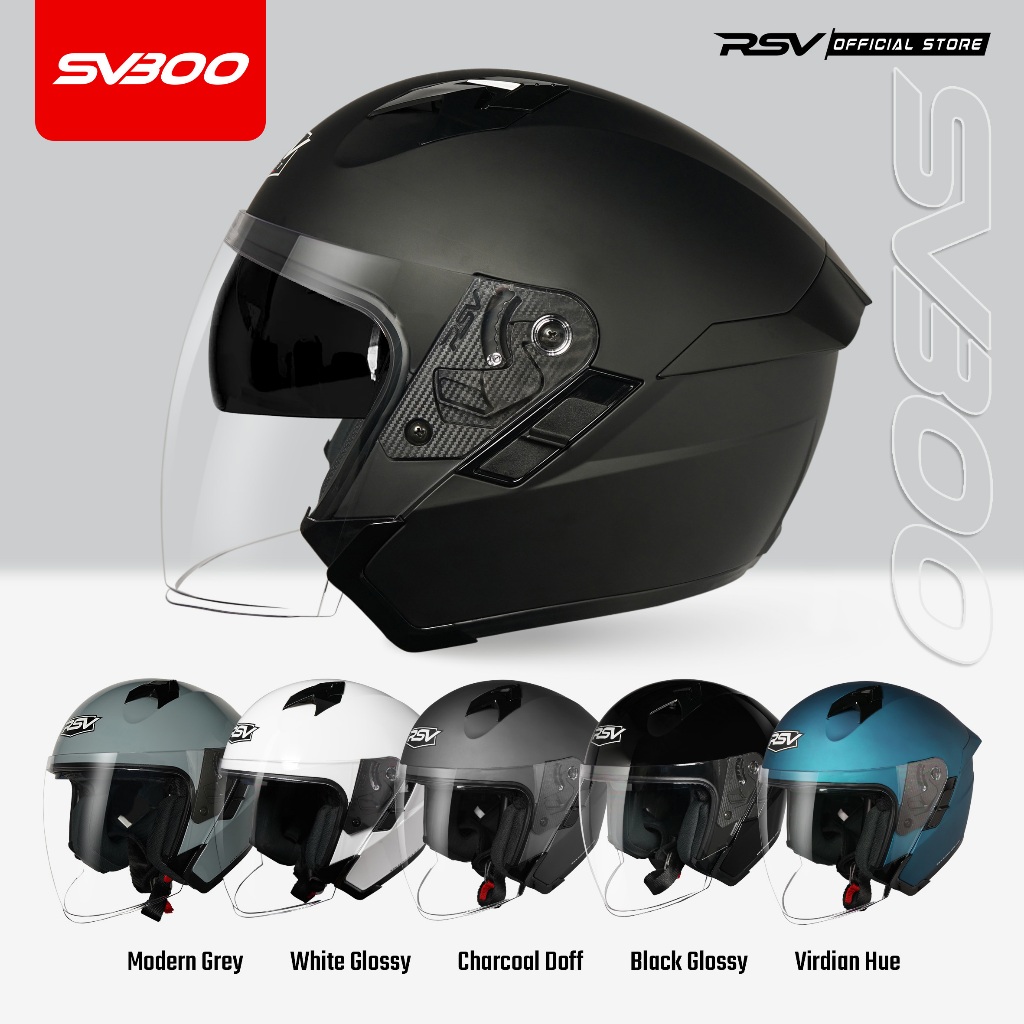 Jual HELM RSV SV300 SERIES ALL SOLID COLOR - HELM HALF FACE SERTIFIKASI ...