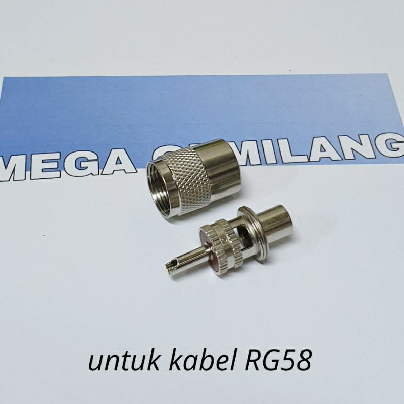 Jual Konektor PL RG 58 / Jack PL RG58 / connector UHF male | Shopee ...