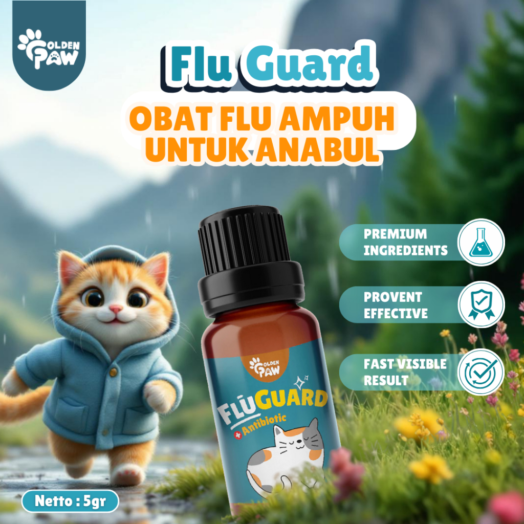 Jual Golden Paw - Obat Kucing Flu Guard untuk Mengatasi Pilek Berat ...