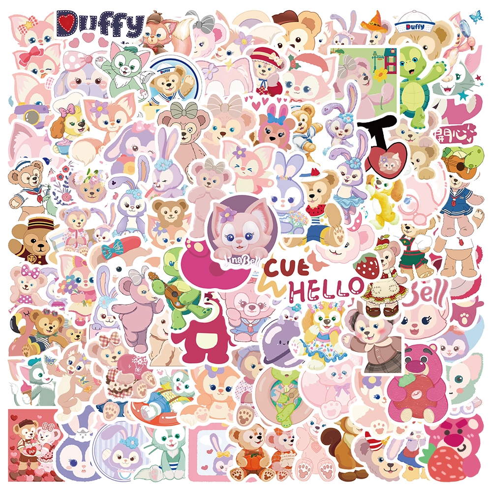 Jual [100PCS]Stiker Pack Lucu Lina Bell beruang Stiker Vinyl Anti Air ...
