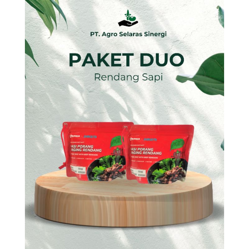 Jual Paket DUO Nasi Porang daging rendang | Shopee Indonesia