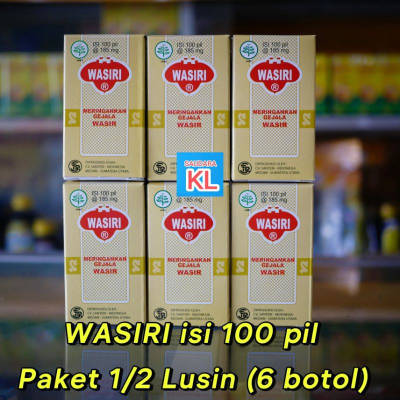 Jual WASIRI isi 100 pil - Paket 1/2 Lusin (6 botol) | Shopee Indonesia