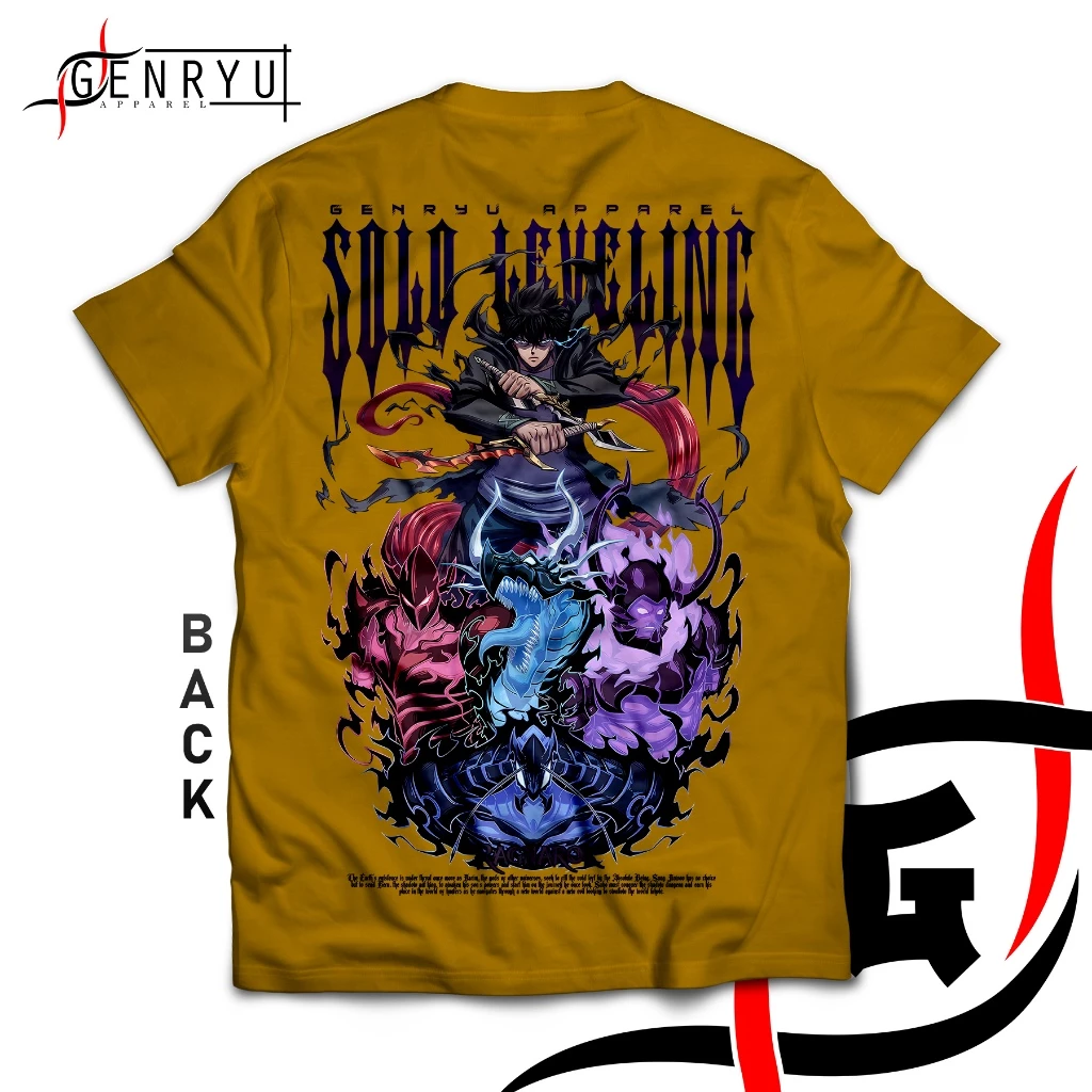 Shadow Sung Jinwoo Anime Solo Leveling Ragnarok Baju Kaos