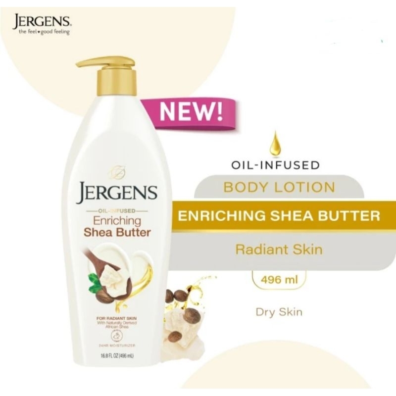 Jual Jergens Enriching Shea Butter Body Lotion 496 Ml Shopee Indonesia