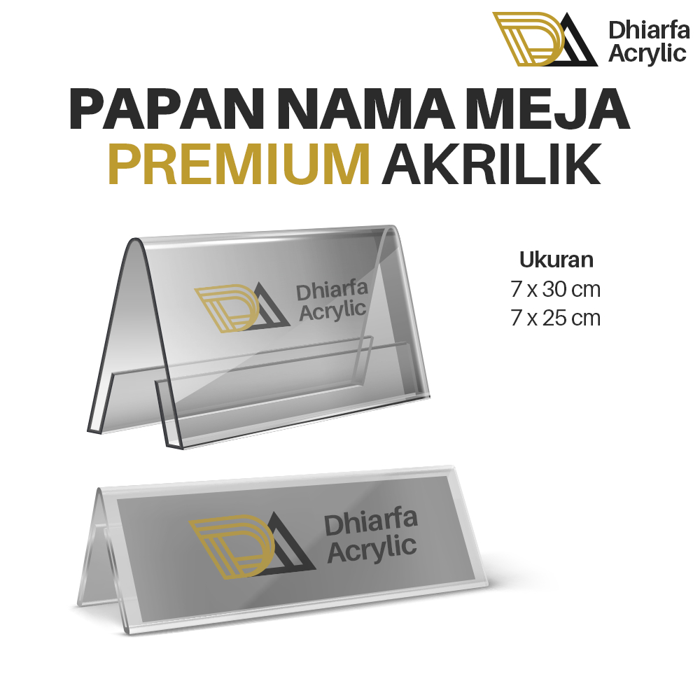 Papan Nama Meja Akrilik