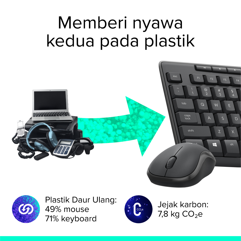 Logitech MK295 Combo Keyboard dan Mouse Wireless Silent dengan Tombol Multimedia (6)