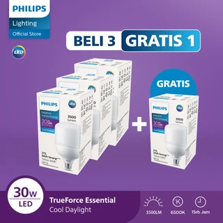 Philips Paket Lampu Lebih Cuan Beli 3 Gratis 1 Radiantline Trueforce 30W 6500k Putih