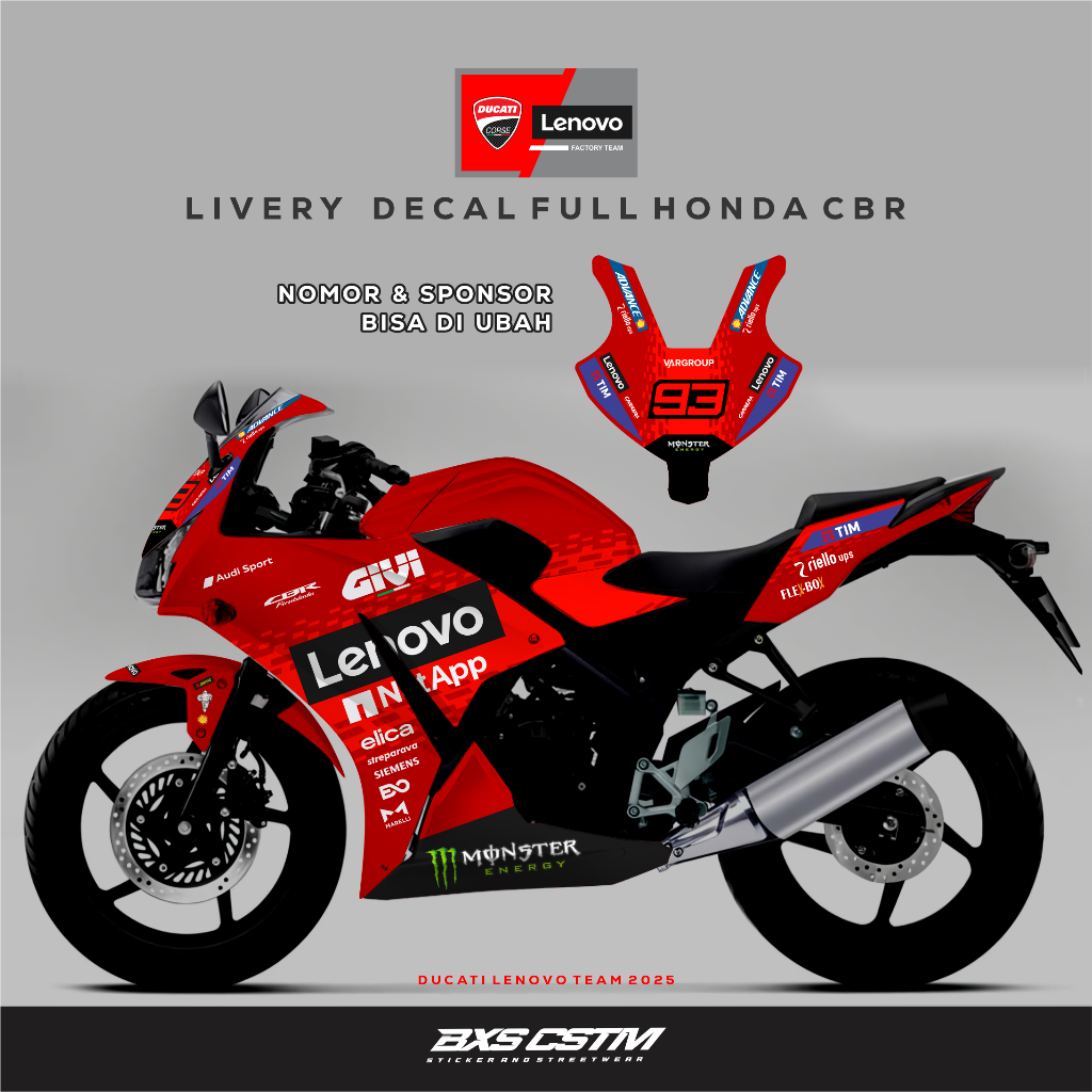 Jual STICKER DECAL CBR K45 CBR 150 CBU THAILAND LIVERY DUCATI MOTOGP ...